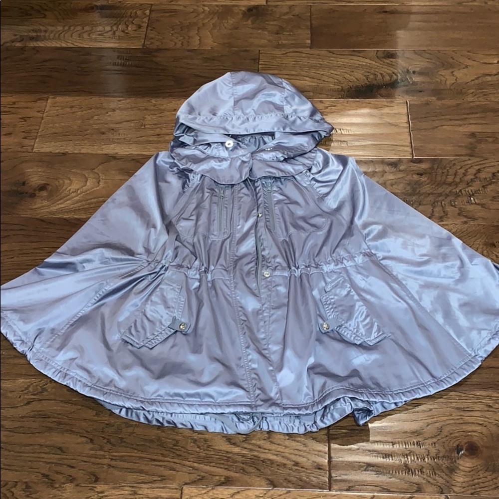 Lululemon Silver Waterproof Poncho with Hood